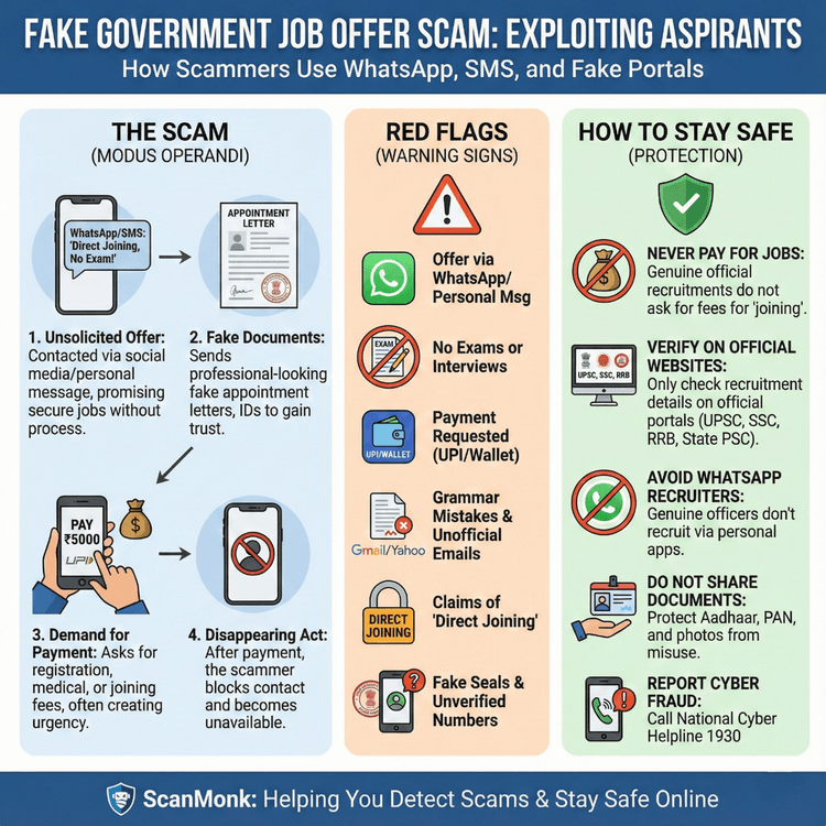Fake Government Job Offer Scam: How Fraudsters Exploit Aspirants in India