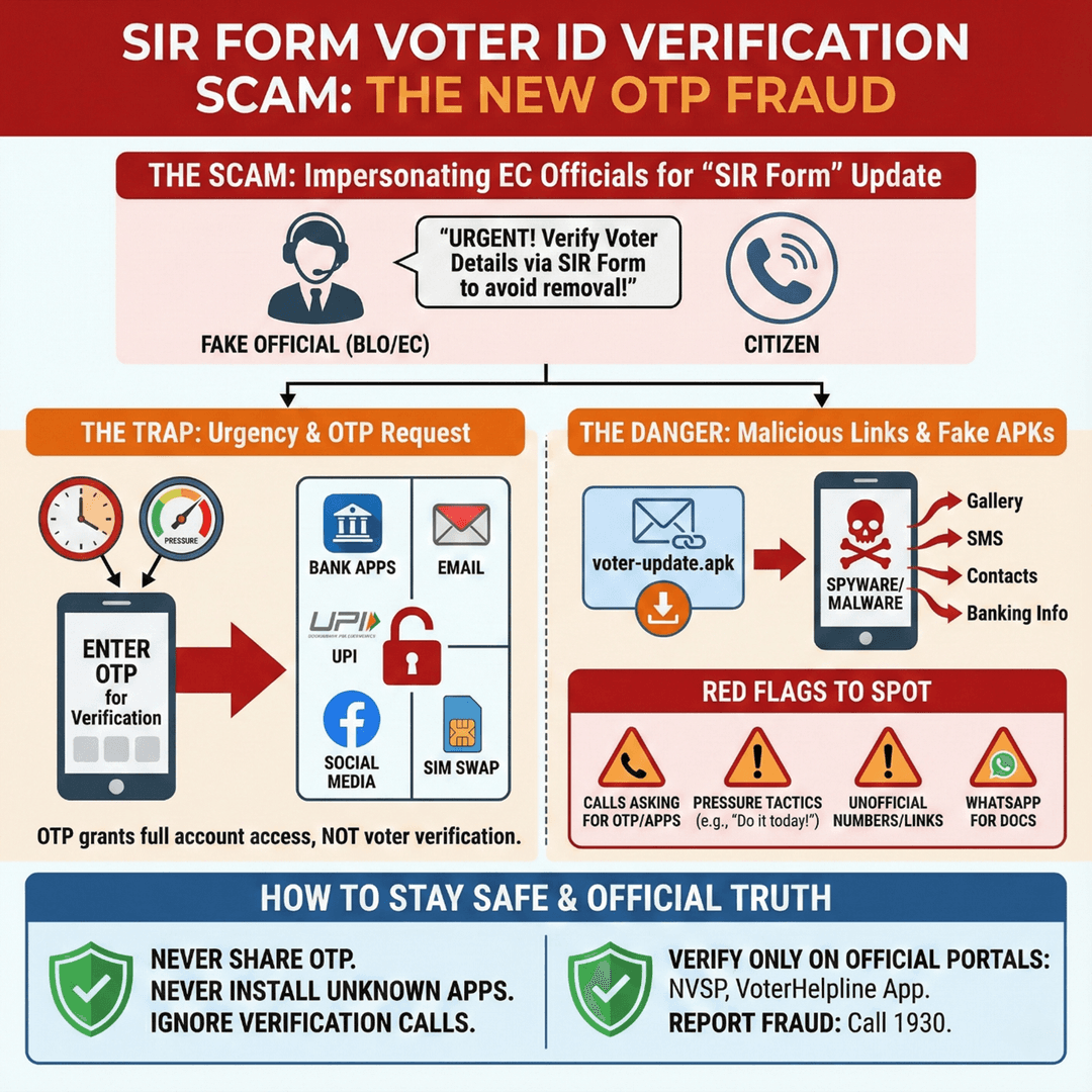 SIR Form Voter ID Verification Scam: The New OTP Fraud Targeting Citizens Across India